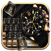 ذهبية سوداء ووتش لوحة المفاتيح أيقونة