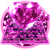 Pink Diamond hearts Keyboard icon