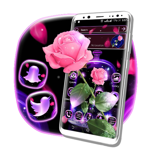 Neon Jar Rose Launcher Theme icon