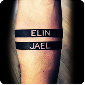 Name tattoo design icon