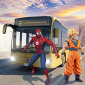 City Bus Driving: Superheroes Transport Simulator أيقونة
