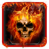 Fire Flaming Skull Theme icon