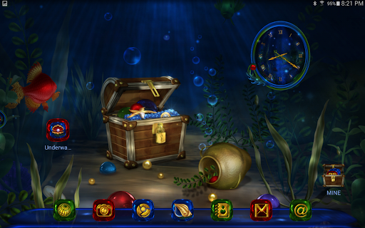 TSF ADW Nova GO LAUNCHER UNDERWATER TREASURE THEME screenshot 16