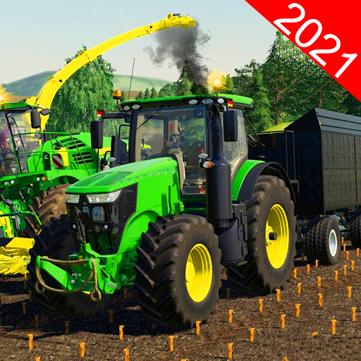 Drive Tractor Farming Game 2021-Combine Harvesters icon