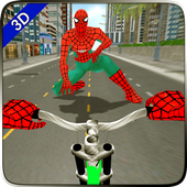 Superhero Spider BMX Bicycle Stunts Rider Race 3D icon