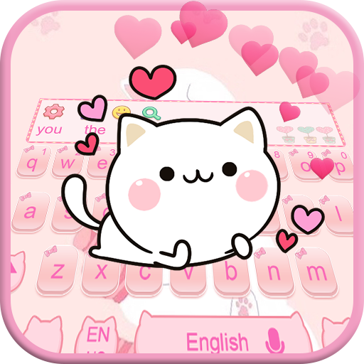 Cute Pink Kitty Keyboard icon