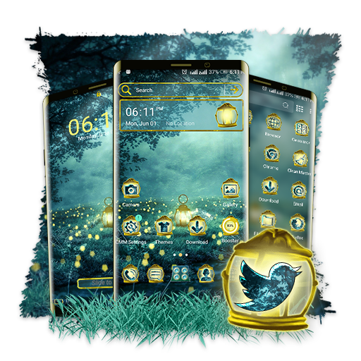 Fireflies Light Lamp Launcher Theme icon