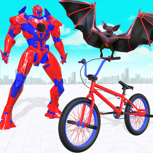 Flying Bat Robot BMX Transforming Robot Games 2021 icon