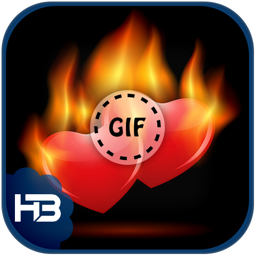 Fire Heart Gif icon