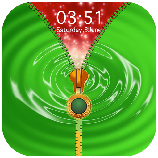 Green Zipper Lock Screen icon