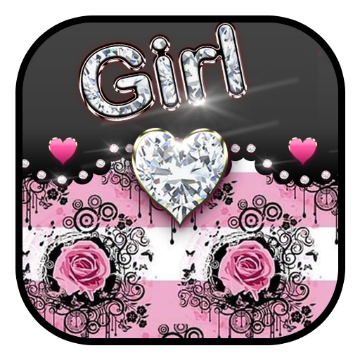 Rose Pink Diamonds Girl Theme icon