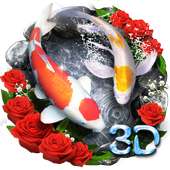 Lively 3D Rose Fish Theme on 9Apps