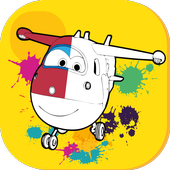 Super Wings coloring book icon
