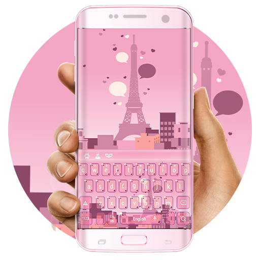 Pink Paris dream keyboard icon