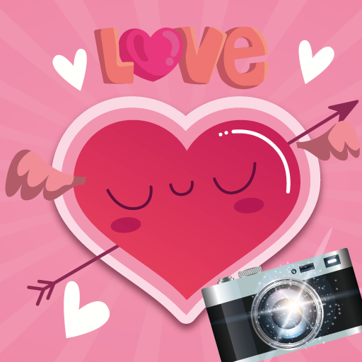 Decorate photos love stickers icon