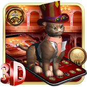 3D Steampunk Cute Cat Theme icon