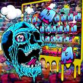 Skull Graffiti Keyboard Theme