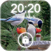 ikon 4K Garden Birds Lock Screen Wallpaper