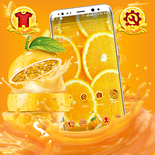 Orange Launcher Theme icon