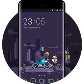 Moon Night Driving Funny Theme: Moto Madness icon