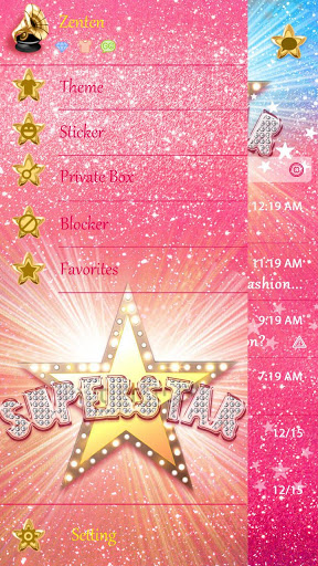 GO SMS PRO SUPER STAR THEME screenshot 5