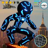 Black Iron Stickman Rope Hero City Gangstar Mafia on 9Apps