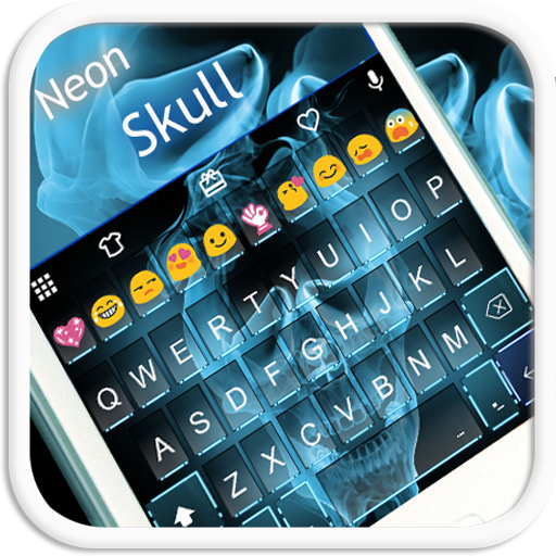 Neon Skull Emoji Keyboard Skin icon