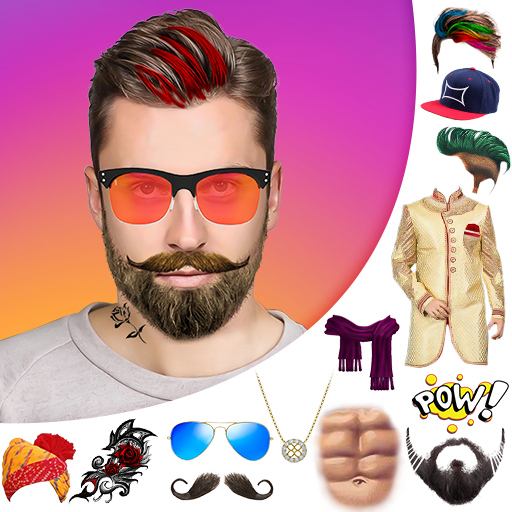 Man Photo Editor - Hair Style Mustache, Suit icon
