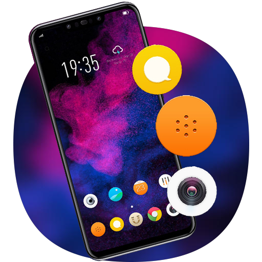 Colorful Particles theme Realme 3 launcher icon