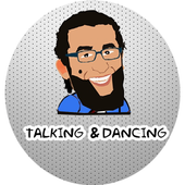 Dancing and talking men icon