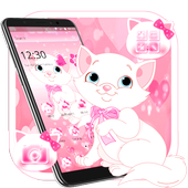 Cute Pink Cat Launcher Theme🐱 icon