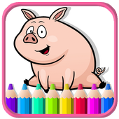 Draw pep and Paint Pig Cartoon Games icon
