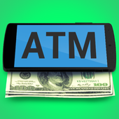 ATM money simulator icon