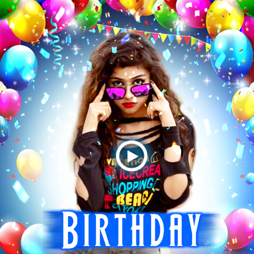 Birthday wishes with song and status video maker icon