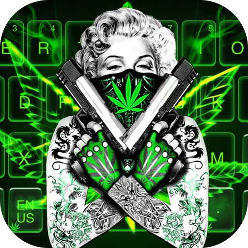 Green lady rasta keyboard icon