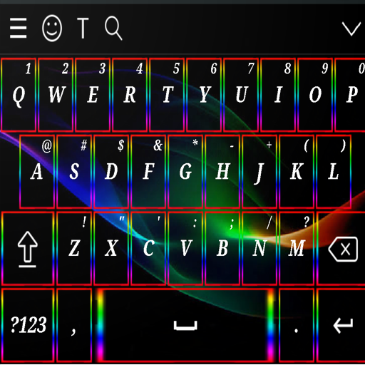 Black Rainbow Keyboard icon