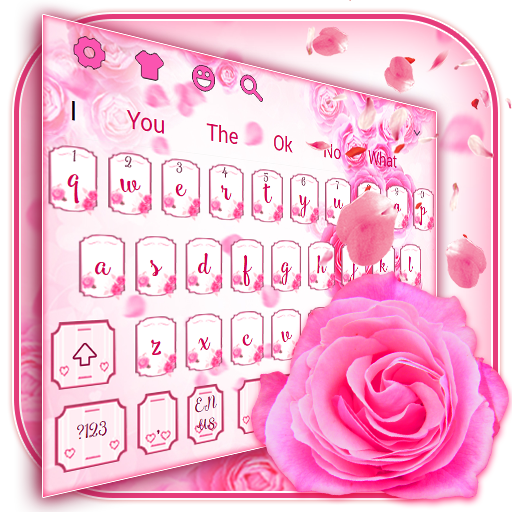 Love Pink Rose Keyboard icon