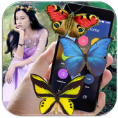 Butterfly on Screen Funny Joke icon