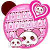 Cute Pink Baby Panda Keyboard Theme أيقونة