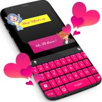 Teclado rosa para WhatsApp on 9Apps