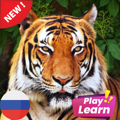 Learn Animal Names in Russian: Photo Quiz Game icon