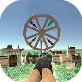 Tiro de vidro da garrafa 3D