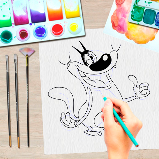How to Draw Oggy step by step icon