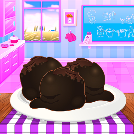 Chocolate Cake Balls Cooking icon