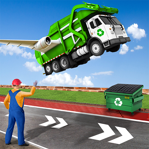 City Flying Garbage Truck driving simulator Game icon
