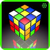 Solve puzzle cube colors icon