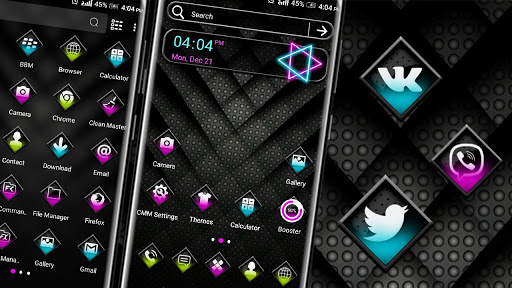 Black Neon Theme Launcher screenshot 1