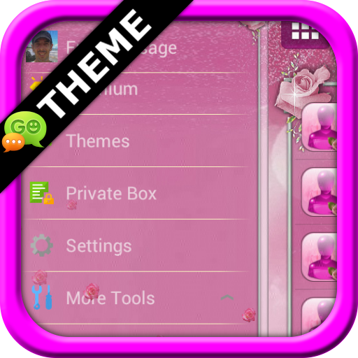 Pink Roses GO SMS Theme icon