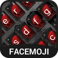 Black&Red Skull Flower Keyboard Theme for Snapchat on 9Apps