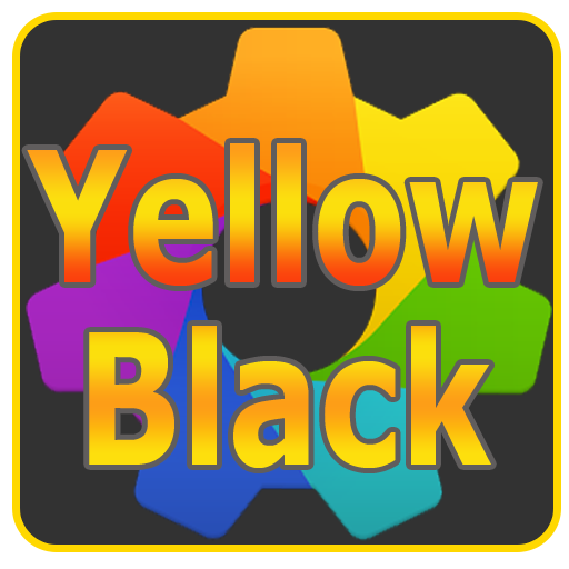 Yellow Black Launcher Theme - Android Pie Style icon